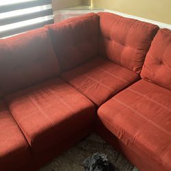 Red Sectional Couch Set