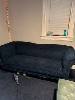 Blue couch and chair