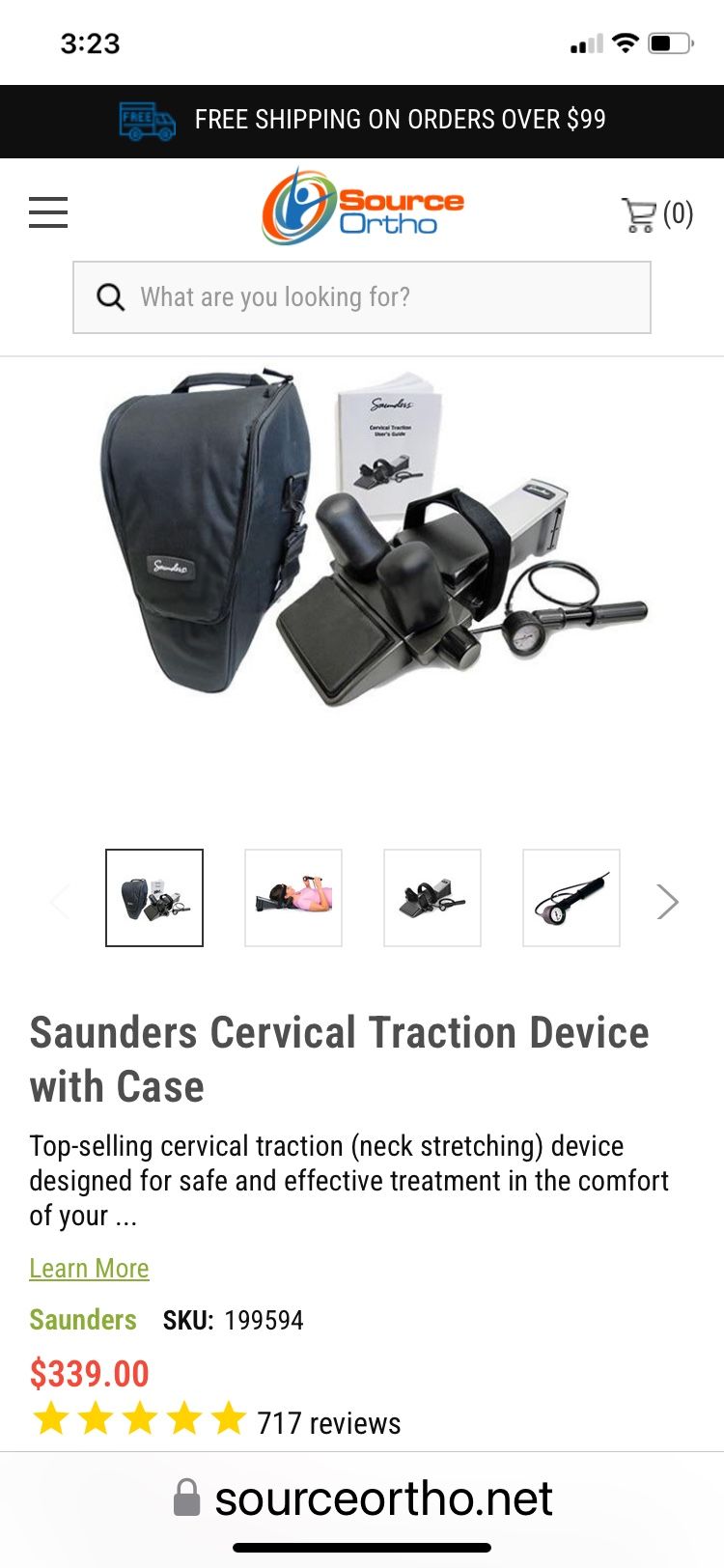 Saunders Cervical Traction Device