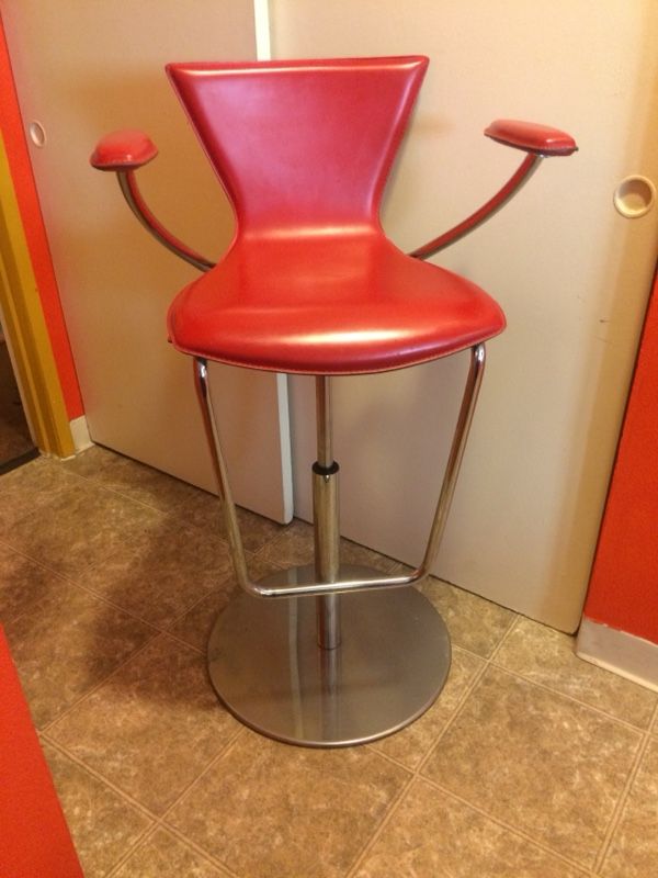 Serico Contemporary Italian Modern Red Leather Chair