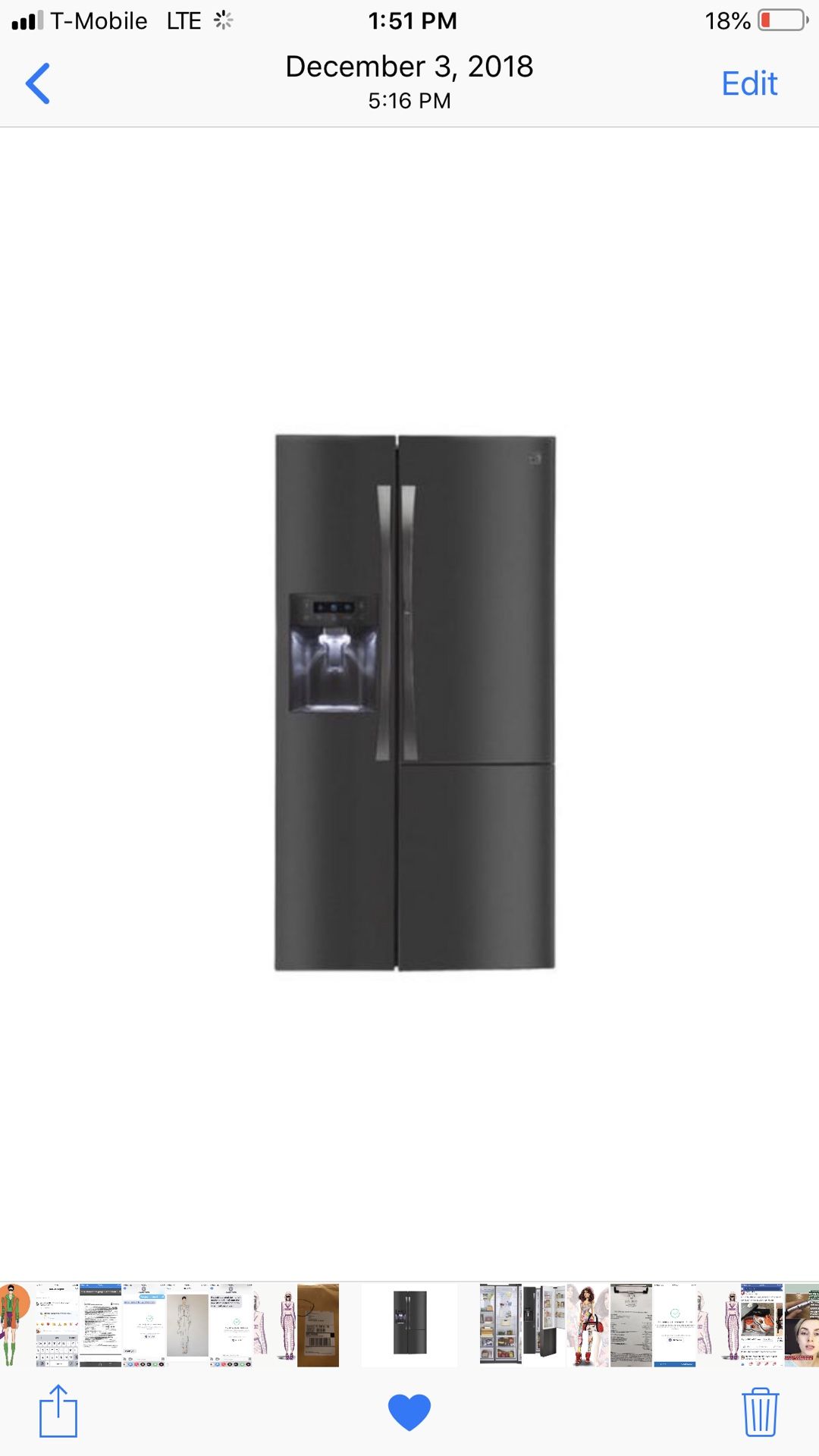 Kenmore Elite 51867 Refrigerator - Black Stainless