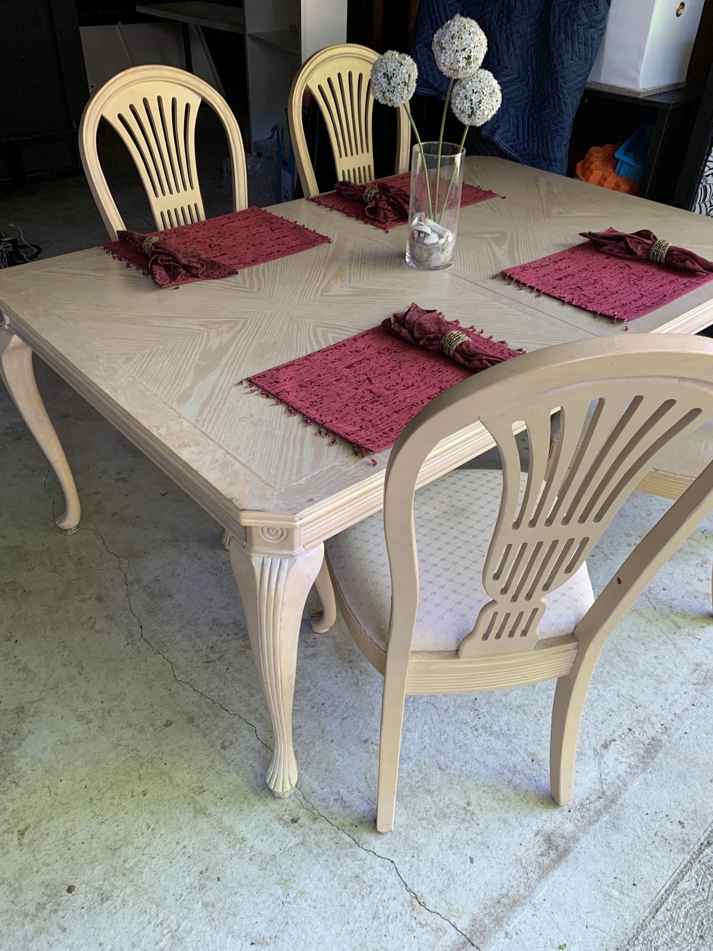 Large Family Dining Table With Chairs And Leafs
