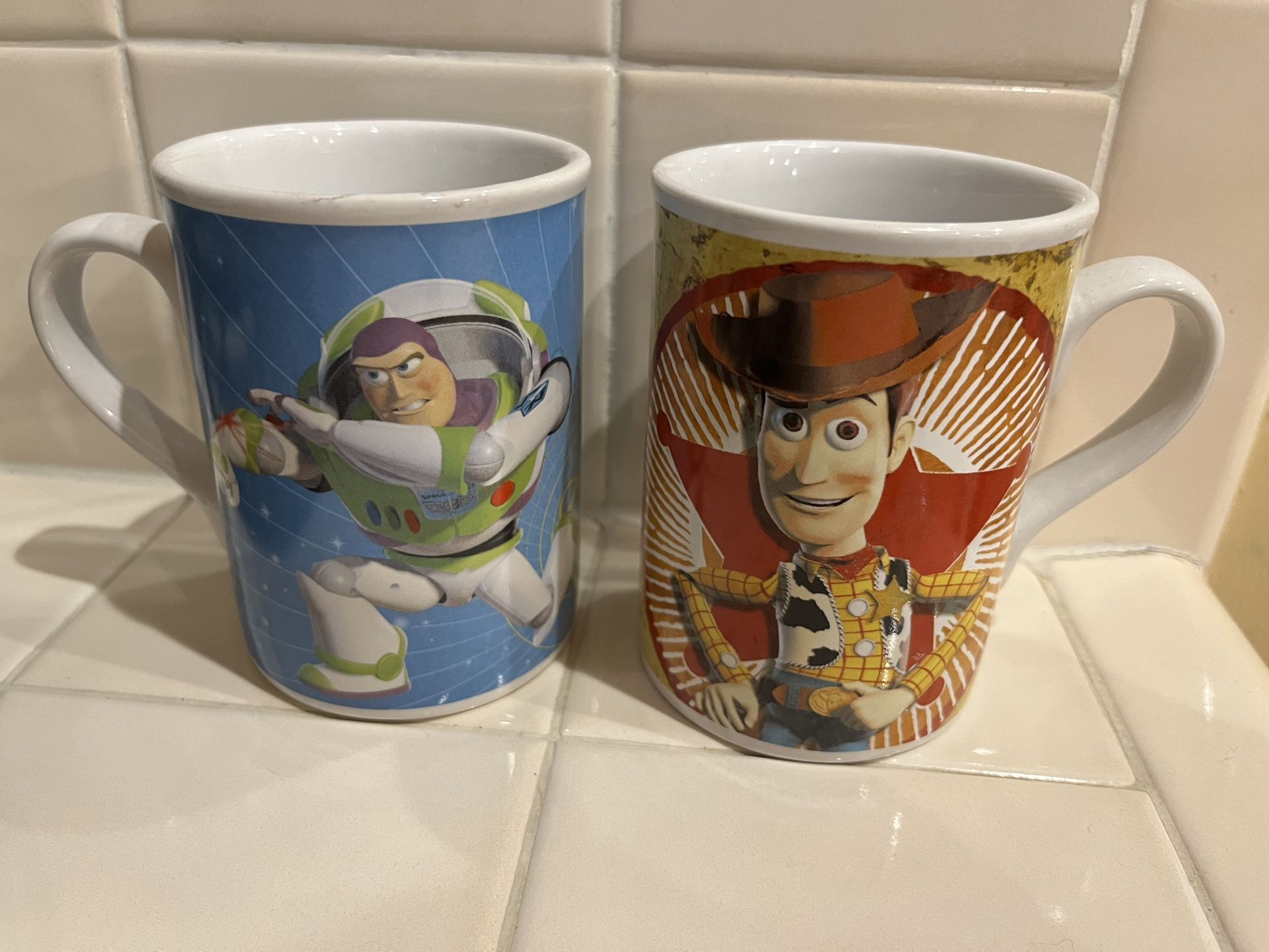 Collectible Pixar Toy Story Woody And Buzz Light year Coffee Mugs