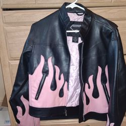 90's Diamond Plate Leather Jacket
