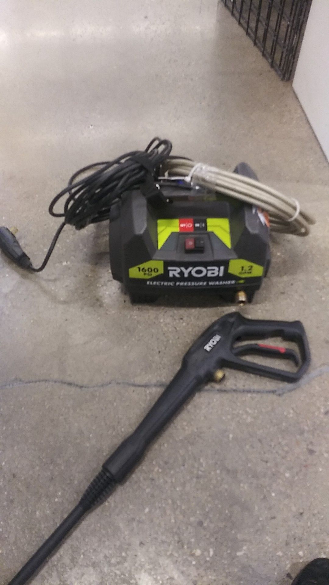 Ryobi pressure washer 1600 PSI