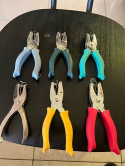 Lot of 6 Hand Hole Punchers