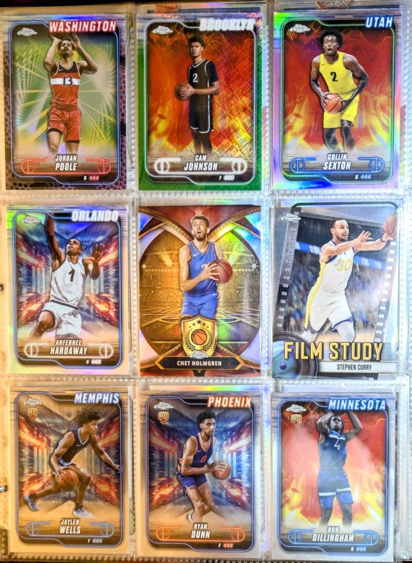 2024-25 Topps Chrome Basketball Lot- Refractors, Rookies, HOF
