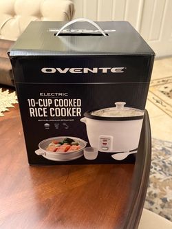 Ovente 10-Cup Cooked Rice Cooker and Food Steamer (Model: RCS01W)