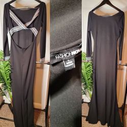 Black Gown Dress Size Large 