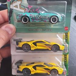 Hot Wheels Ford Gt Race And Arizona Miata
