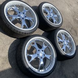 22 wheels Rims Tires White Porsche VW 5X130 Audi 