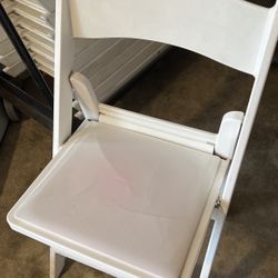 Used White Resin Chairs
