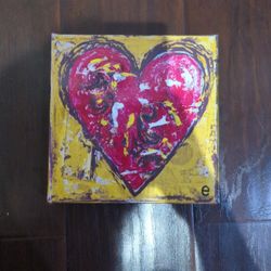 Abstract Heart Wall Art Painting