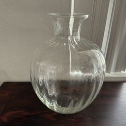 Large Glass Decorative Ginger Jar 14” Tall Clear