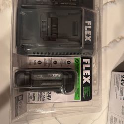 Flex 24v Starter Kit (w/ 2.5Ah Li-ion Battery & 160W Fast Charger) FX0411-1A New