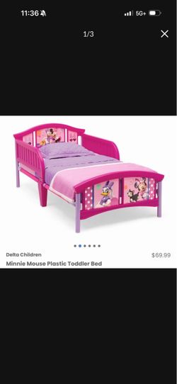 New Minnie Mouse toddler bed frame with legs (mattress sold separately)