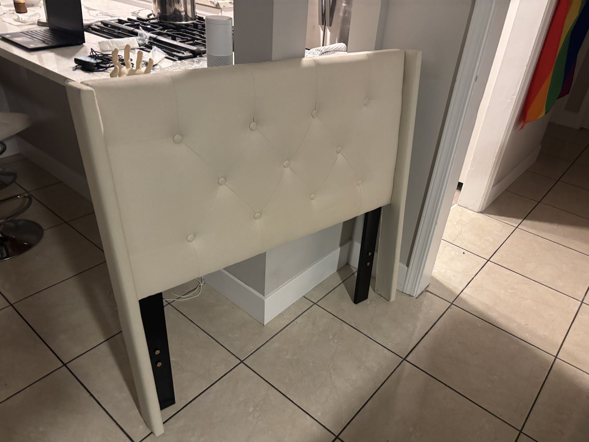 Twin XL Bed Frame, Mattress And Mattress Topper