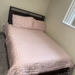 Full Size Bed Frame + Memory Foam Mattress