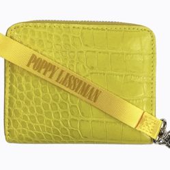 Poppy lissiman croc WALLET CITRUS handbag Id card change money holder coin purse