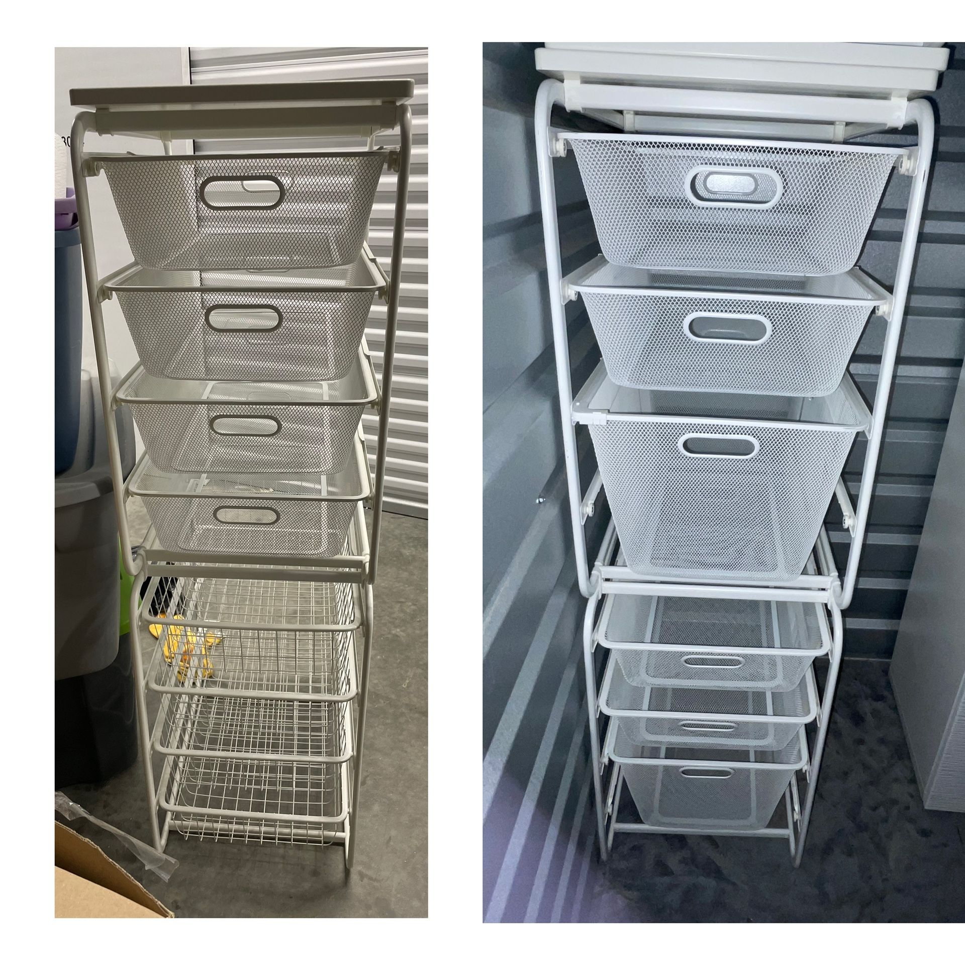 🚨NEED GONE🚨Storage Metal Organizer 6 & 8 Drawers White