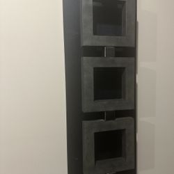 Black Wood and Metal Modern Wall Art