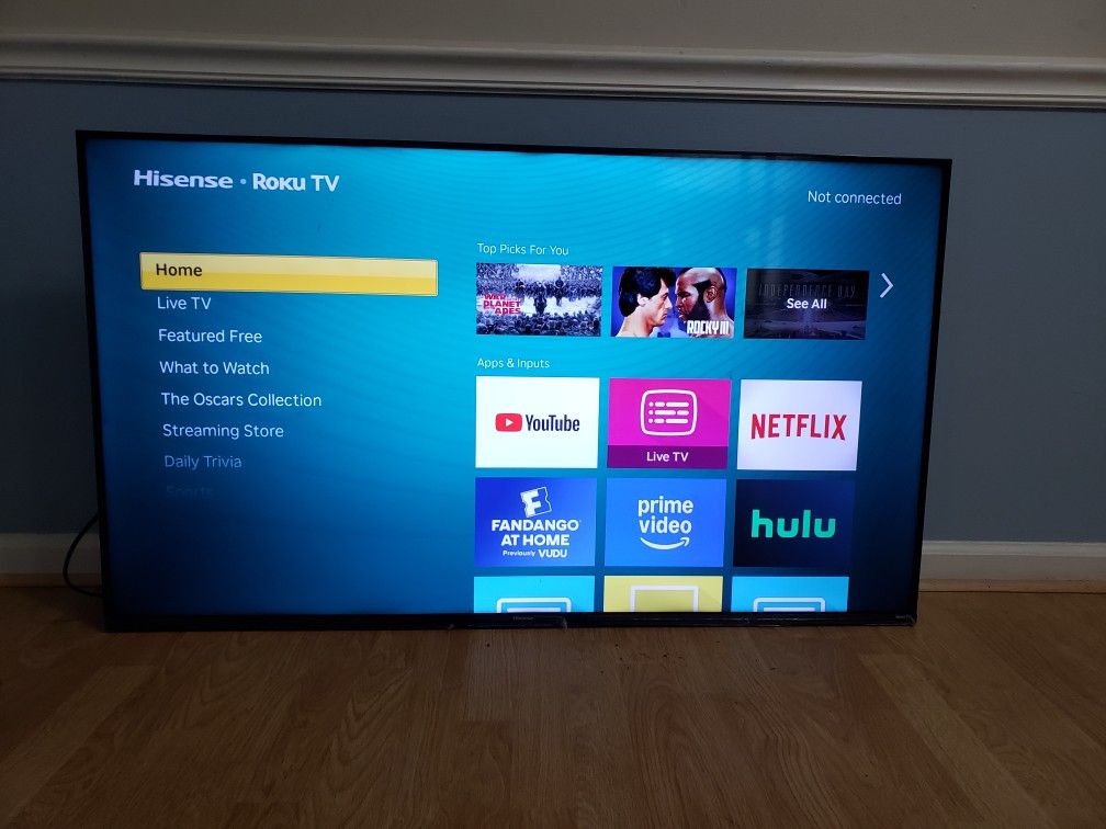 Hisense Roku smart TV with remote control