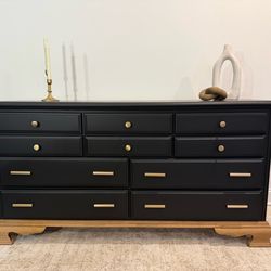 American Drew Solid Wood Dresser – Matte Black