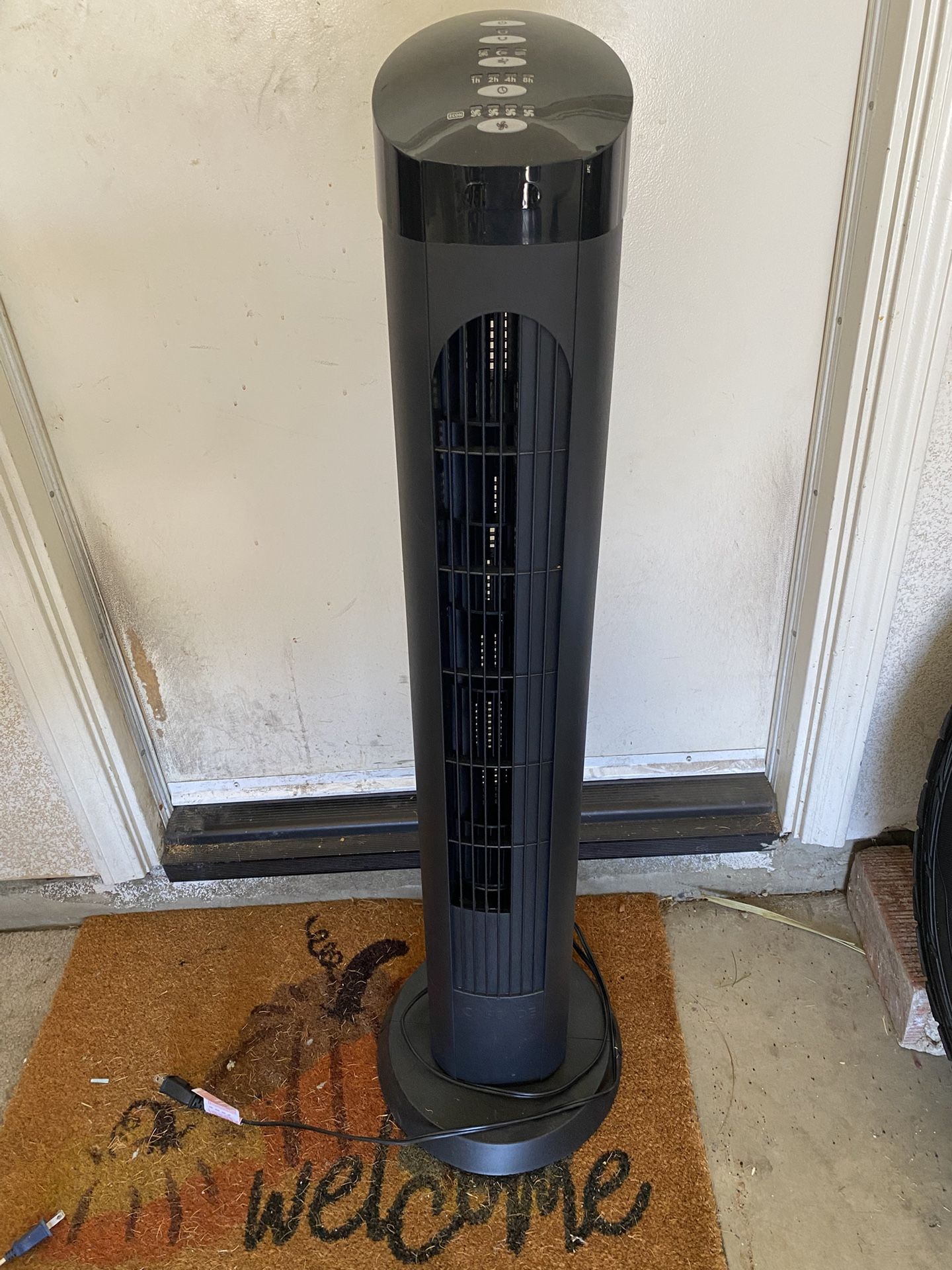 Cascade 4 Speed Oscillating Tower Fan With Timer 40” Tall