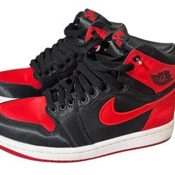 Jordan Women's 1 Retro Og Satin Bred Size 6.5 OG Box NOT Included 
