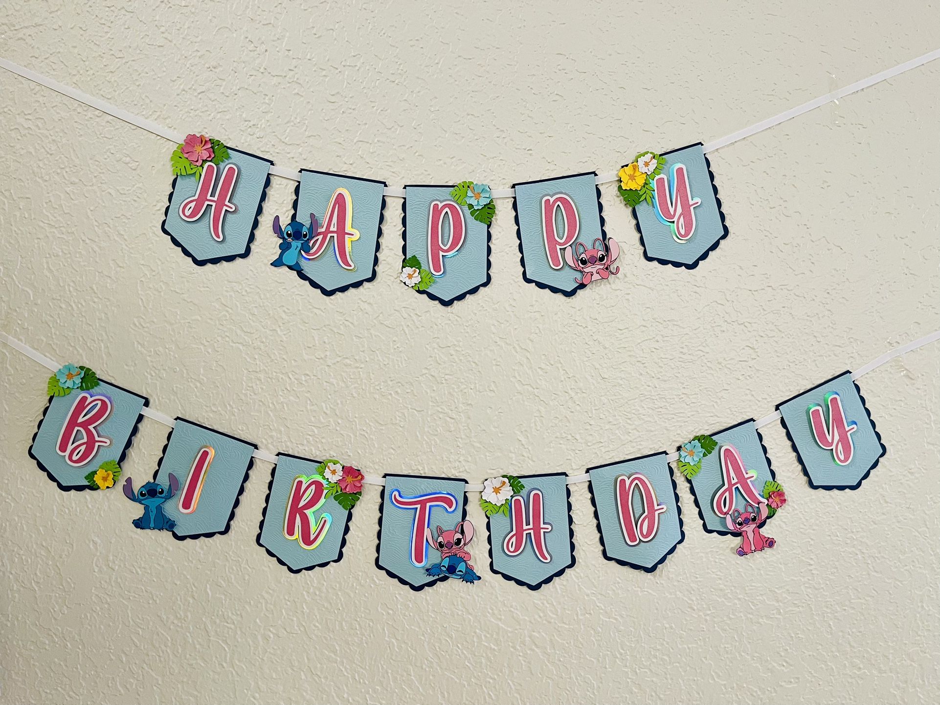 Lilo & Stitch Happy Birthday Banner
