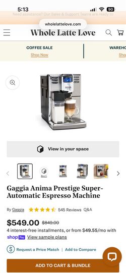 Gaggia Anima Prestige Super-Automatic Espresso Machine