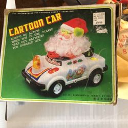 Cartoon Car With Santa   