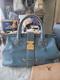 Authentic LOUIS VUITTON Suhali L'Ingenieux Blue LeatherHandbag- USED(PRE-LOVED)