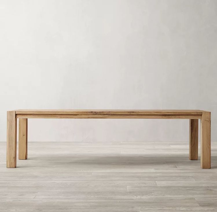 Restoration Hardware Reclaimed Oak Parsons Dining Table In Natural Oak