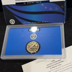2018 S Gem Proof American Innovation Dollar In Original Government Package With COA