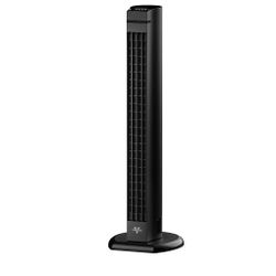 Vornado 4T Oscillating Tower Fan with Remote Control, 40" Tall, Black (