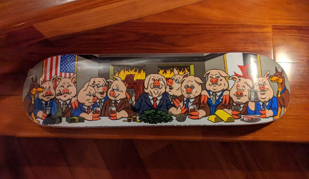 Strangelove Sean Cliver Animal Farm Pigs Skateboard Deck New