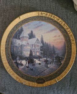 Thomas Kinkade Victorian Christmas Collector Plate