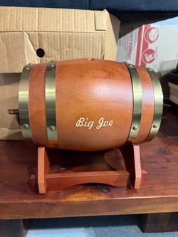 Decorative Wooden Barrel with Stand