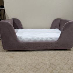 toddler purple velvet bed with mattress 