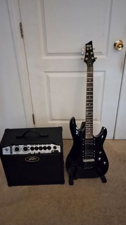 Schecter Diamond Series C-6 2008 Indonesia  & Peavey VYPYR 1 Amp