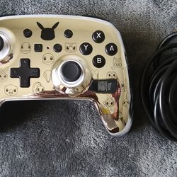 CHROME NINTENDO SWITCH PIKACHU WIRED CONTROLLER 
