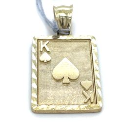 10Kt Yellow Gold King Of Spades Pendant 2.45g 200237/23