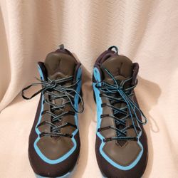 Air Jordan's Super Fly 2  Po Black Powder Blue Flight Plate  Men's Shoes (Size 10 1/2) No Box