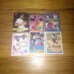 Baseball Cards Ricky Henderson Mark McGuire  Bo Jackson Derick Jeter  