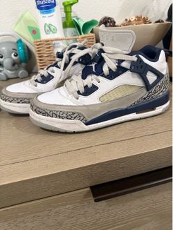 Jordan Spizike White Navy Cement Sneakers