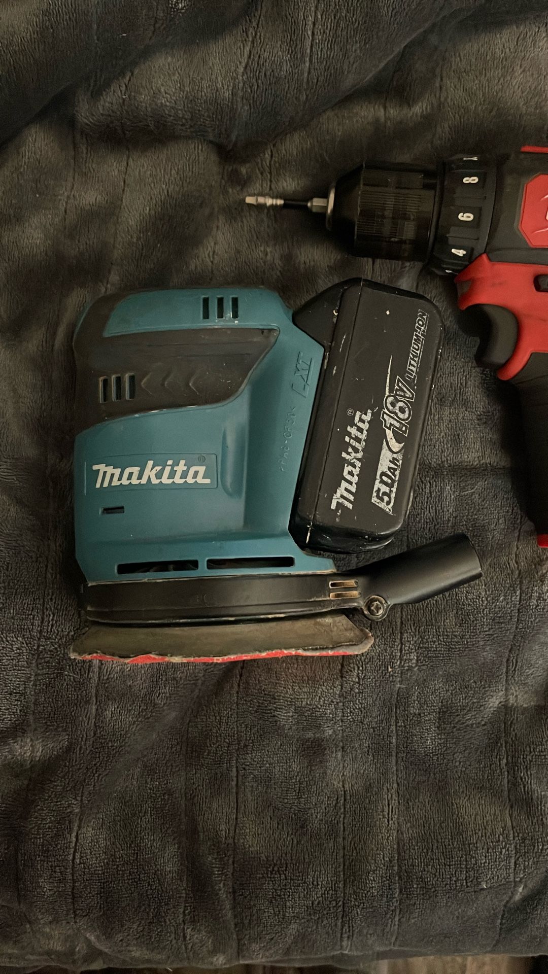 Makita Sander And Milwaukee Drill 