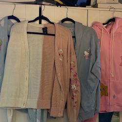 Care Bears, Hello Kitty, Melody, & Yoshi Sweaters XL