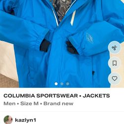 Winter Ski Jacket, Men Medium-Omni Heat