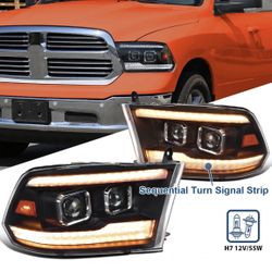 09-2018 Dodge Ram LED Sequential Projector Headlights